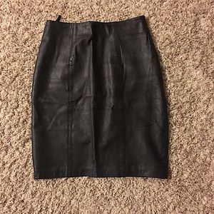 Black Leather Skirt Size 6